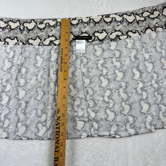 Vix PaulaHermanny Snake Print Wrap Mini Skirt Sz M – Adjustable Tie Waist - Picture 9 of 11